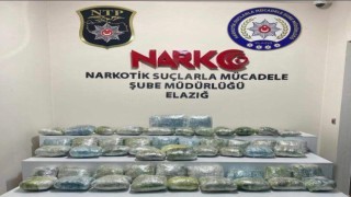 Elazığda 35 kilogram kubar esrar ele geçirildi