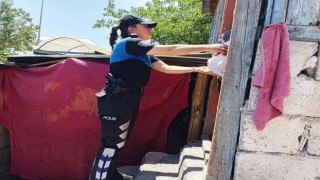 Erzincan polisi ihtiyaç sahibi ailelere kurban eti dağıttı