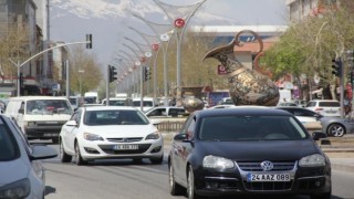 Erzincanda trafiğe kayıtlı araç sayısı 66 bin 969 oldu