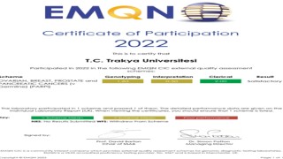 Genetik Hastalıklar Değerlendirme Merkezi uluslararası belgesi aldı