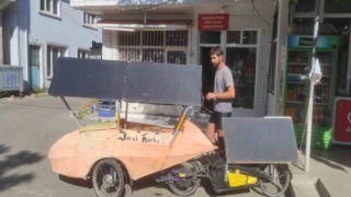 Güneş enerjili aracıyla Fransadan Türkiyeye geldi
