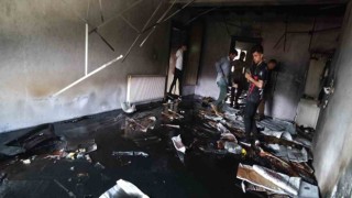 Hacda olan vatandaşın evi yandı