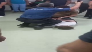 Hastaneyi birbirine katan alkollü şahsı polis böyle etkisiz hale getirdi