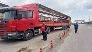 Hayvan taşıyan araçlar denetlendi