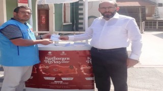 Hisarcık Müftüsü Akyoldan kurban bağışı