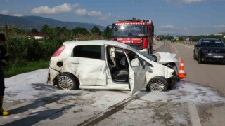 Hurdaya dönen araçtan burnu bile kanamadan çıktı