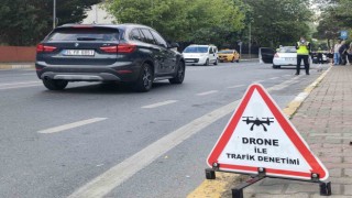 İstanbulda dron destekli trafik denetimi