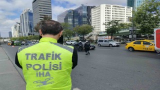 İstanbulda dron destekli trafik denetimi