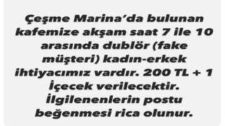 İzmirde dublör müşteri devri