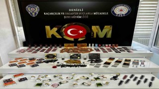 Kaçak cinsel ilaç, alkol ve tütünü satamadan yakalandılar