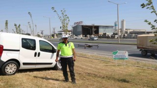 Kahramanmaraşta dron ile kırmızı ışık denetimi