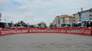 Karaman FKnin taraftar kafilesi final maçı için Ankaraya yola çıktı