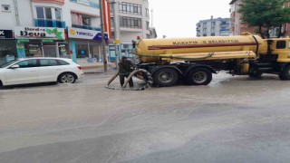 Karapınarda yağmur yağışı etkili oldu