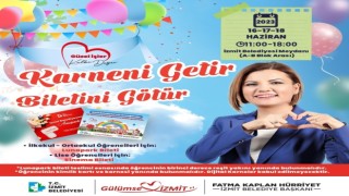Karnelerini getiren öğrencilere hediye bilet