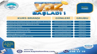 KAYMEK Sanat Ve Mesleki Eğitim Yaz Dönemi kurs kayıtları başladı