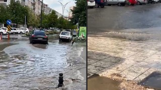 Kırşehir'de 10 dakikalık yağış etkili oldu: Rögarlar taştı