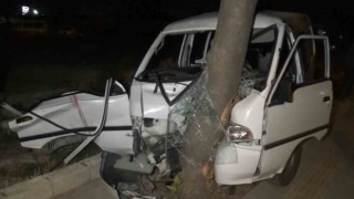 Kontrolden çıkan otomobil ağaca çarptı: 7 yaralı