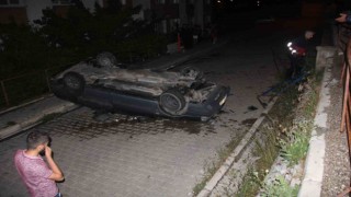 Kontrolden çıkan otomobil devrildi: 3 Yaralı