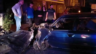 Kontrolden çıkan otomobil trafik levhasına çarptı: 1 yaralı