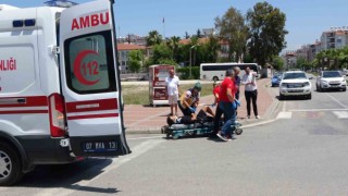 Manavgatta otomobil ile motosiklet çarpıştı: 1 yaralı