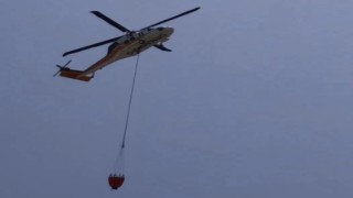 Nefes helikopteri ile yangına ilk müdahale