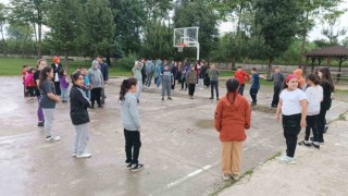 Öğrenciler deprem tatbikatı yaptı