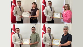 Osmaniye'de Depremde özveriyle çalışan kurum personeli ödüllendirildi