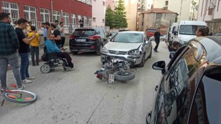 Otomobil ve motosiklet çarpıştı: 1 yaralı