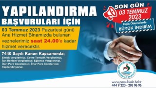 Pamukkale Belediyesi vezneleri son saatlere kadar hizmet verecek