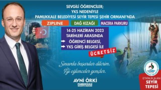 Pamukkale Belediyesinden YKSye gireceklere sınav hediyesi