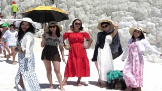 Pamukkaleye ilk 5 ayda 561 bin turist geldi