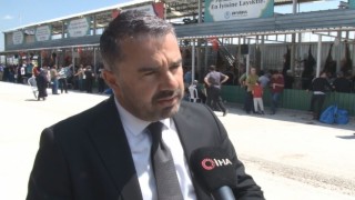 Pursaklar Belediyesi kurban kesim alanında saatte 40 büyükbaş hayvan teslim ediliyor
