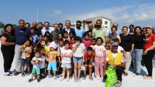 Samandağda konteyner kentlerde bayramlaşma