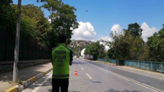 Sarıyerde Kurban Bayramı tedbirlerinde dron ile denetim