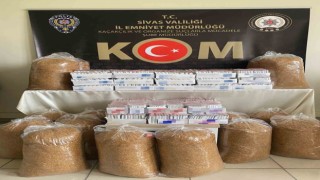 Sivasta 102 kilogram kaçak tütün ele geçirildi