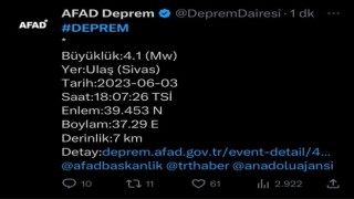 Sivasta korkutan deprem