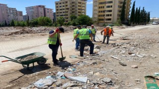 Sokak ve caddelerde temizlik çalışması