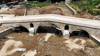 Tarihi Mimar Sinan Köprüsü restorasyonunda sona doğru