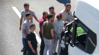 TEMin Bolu geçişinde yumruk yumruğa kavga