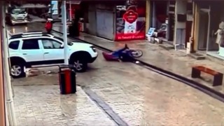Trafiğe kapalı caddede trafik kazası