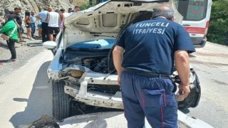 Tuncelide kaza: 3 yaralı