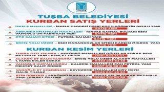 Tuşbada kurban satış ve kesim yerleri belirlendi