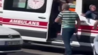 Tuzlada yol vermeyip ambulansı durdurdu, hasta mı var diye sordu