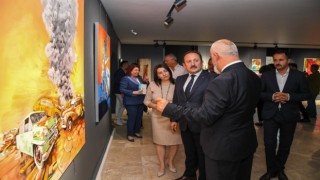 Vali Pehlivan, sergiye katıldı