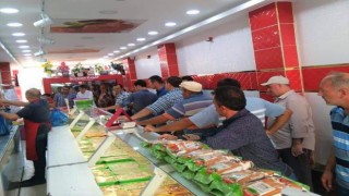 Yozgatta kasapların kıyma mesaisi sürüyor