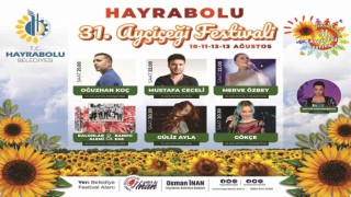 31. Hayrabolu Ayçiçeği Festivali sanatçıları belli oldu