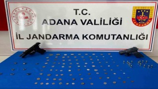 Adanada 8i gümüş yüzük 104 adet tarihi eser ele geçirildi