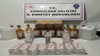 Alaplıda kaçak içki operasyonu