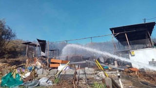 Aliağadaki yangında 4 ev hasar gördü, 1i tamamen yandı