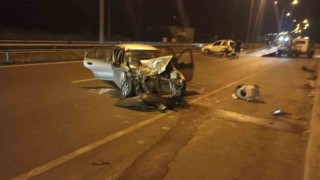 Arıza yapan araca çarpan otomobildeki 5 kişi yaralandı